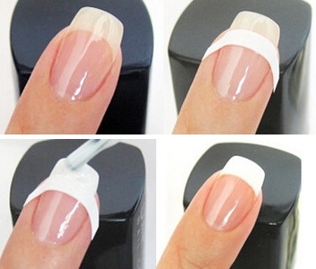 выполнение французского маникюра выполнение французского маникюра