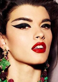 широкие ретро-стрелки на глазах широкие ретро-стрелки на глазах