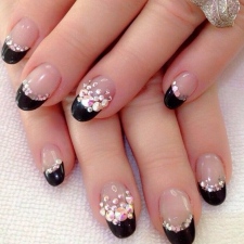 маникюр со стразами маникюр со стразами