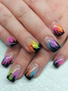 разноцветные ногти разноцветные ногти