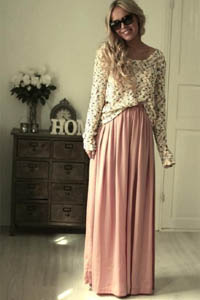 с чем носить длинную юбку