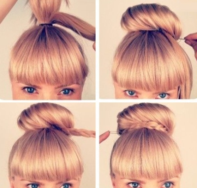 как сделать пучок из волос как сделать пучок из волос